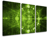 Geometrický obraz na plátně s motivem geometrické vzory v zelených odstínech, energická atmosféra, energie, vhodný do kanceláře | Obraz na stěnu ABSTRAKT – hlavní