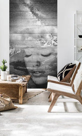 Moderní obraz na plátně s motivem Zoya VERDI + lepidlo Zdarma, hory v bílo-modrých odstínech, klidná atmosféra, příroda a vnútorný mier, vhodný do kanceláře – hlavní