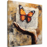 Vintage obrázek Butterfly - Love Story