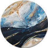 Kulatý malovaný obraz Zvuk oceánu