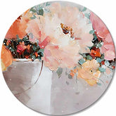 Kulatý malovaný obrázek Touha po kráse