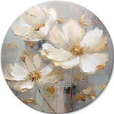 Kulaté obrazy s akrylem Květiny v plesových šatech