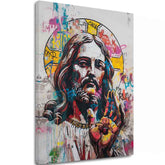 Obrázek POP WARRIOR na plátně | Malovaná struktura