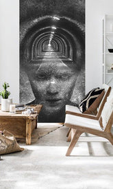 Moderní obraz na plátně s motivem Zoya VERDI + lepidlo Zdarma v bílo-modrých odstínech, tajemná atmosféra, vhodný do kanceláře | Fototapeta na stěnu Zoya VERDI + lepidlo Zdarma – hlavní