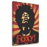 Moderní obraz na plátně s motivem portrét v černo-červených odstínech, energická atmosféra | Jimi Hendrix obraz na plátně - Legenda zvuku – hlavní