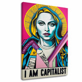 Moderní obraz na plátně s motivem žena v zlato-černých odstínech, popkultura | Madonna obraz na plátně - Popová revolúcia – hlavní