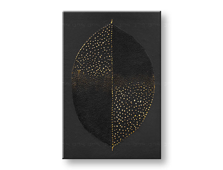 Ručně malovaný obraz na zeď LIST 60x90 cm – 3D perspektiva canvasu na dřevěném rámu | 100 % originál | akryl na plátně ARTMIE | Papilora.sk