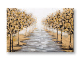 Ručně malovaný obraz na zeď STROMY 90x60 cm – 3D perspektiva canvasu na dřevěném rámu | 100 % originál | akryl na plátně ARTMIE | Papilora.sk