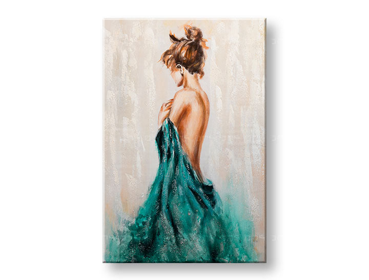 Ručně malovaný obraz na zeď ŽENA 60x90 cm – 3D perspektiva canvasu na dřevěném rámu | 100 % originál | akryl na plátně ARTMIE | Papilora.sk
