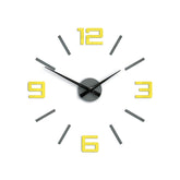 Moderní nástěnné hodiny SILVER XL GREY-YELLOW greyyellow - obrázek 2
