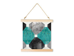 Industriální obraz na plátně s motivem In The Garden v bílo-modrých odstínech, vhodný do obývacího pokoje | Závěsné plátno na stěnu In The Garden – hlavní