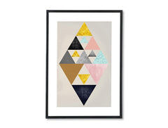 Pop art obraz na plátně s motivem Prediction, diamant v vícebarevných odstínech, klidná atmosféra, harmonie, vhodný do kanceláře | Plakát na stěnu Prediction – hlavní