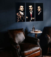 Moderní obraz na plátně s motivem Goodfellas - Najlepšie mafiánske roly v černo-béžových odstínech, sláva | Největší mafiáni na plátně Goodfellas - Najlepšie mafiánske roly – hlavní