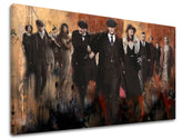 Moderní obraz na plátně v zelených odstínech, vhodný do obývacího pokoje | Peaky Blinders mafiánsky obraz 1, nástěnná dekorace – produkt, pohled 4