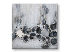 Ručně malovaný obraz na zeď ABSTRAKT 100x100 cm – 3D perspektiva canvasu na dřevěném rámu | 100 % originál | akryl na plátně ARTMIE | Papilora.sk