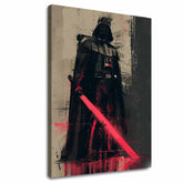 Moderní obraz na plátně s motivem Darth Vader - Temná síla na plátně v černo-šedých odstínech, síla a moc | Obraz Darth Vader - Temná síla na plátně – hlavní