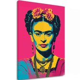 Moderní obraz na plátně s motivem Frida Pop, růže v žluto-černých odstínech, odvážná atmosféra, sláva | Obraz Frida Pop – hlavní