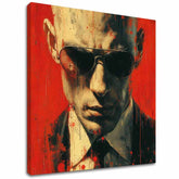 Moderní obraz na plátně s motivem Hitman - Zmysel pre detail v červeno-černých odstínech, intenzivní atmosféra, tajemství | Obraz Hitman - Zmysel pre detail – hlavní