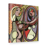 Obraz na plátně Dívka před zrcadlem – Pablo Picasso, 3D pohled