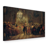 Obraz na plátně Flétnový koncert Fridricha Velikého v Sanssouci – Adolph Menzel, 3D pohled