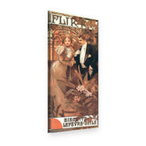Obraz na plátně Flirt – Alfons Mucha, 3D pohled