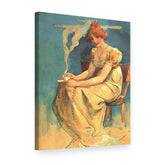Obraz na plátně Káva – Alfons Mucha, 3D pohled