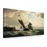 Obraz na plátně Loď vplouvá do přístavu – William Bradford, 3D pohled