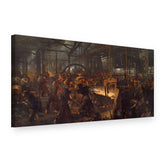 Obraz na plátně Válcovna železa – Adolph Menzel, 3D pohled