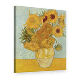 Obraz na plátně Váza s dvanácti slunečnicemi – Vincent van Gogh, 3D pohled