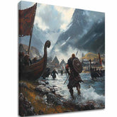 Obraz na plátně Vikingové na Moři - Historický Obraz - hlavní obrázek