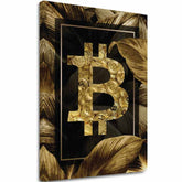 Obraz na plátně Zlatý Bitcoin - Moderní Kryptomotív - hlavní obrázek