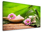 Moderní obraz na plátně s motivem FENG SHUI v růžovo-hnědých odstínech, relaxační atmosféra, příroda | Obraz na stěnu FENG SHUI – hlavní