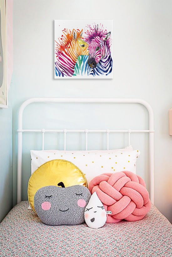V boho stylu obraz s motivem PRO DĚTI, květy, dětský motiv v bílo-růžových odstínech | Obraz na stěnu PRO DĚTI, příroda – náhled