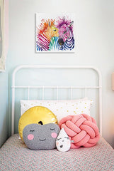 V boho stylu obraz s motivem PRO DĚTI, květy, dětský motiv v bílo-růžových odstínech | Obraz na stěnu PRO DĚTI, příroda – náhled