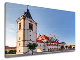 Industriální obraz na plátně s motivem SLOVENSKO, architektura, slovenský motiv v bílo-béžových odstínech, klidná atmosféra, vhodný do kanceláře – hlavní