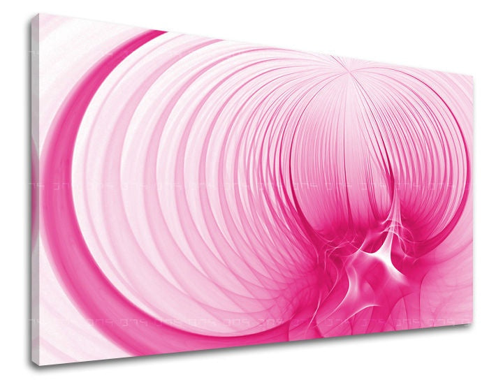 Geometrický obraz na plátně v bílo-růžových odstínech, snová atmosféra, pohyb, vhodný do ložnice | Obraz na stěnu ABSTRAKT – hlavní