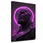 Moderní obraz na plátně s motivem Thanos: Pán osudu v fialovo-černých odstínech, síla a moc | Obraz Thanos: Pán osudu – hlavní