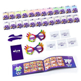 Moderní obraz na plátně v fialovo-bílých odstínech, hravá atmosféra, kreativita | OKTO kreativní sada samotvrdnúcej hmoty 24 pastelových odtieňov – produkt