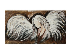 Ručně malovaný obraz na stěnu ANDĚL 120 x 60 cm