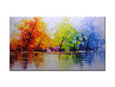 Ručně malovaný obraz na stěnu STROMY 130 x 70 cm