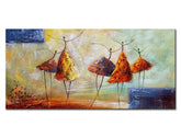 Ručně malovaný obraz na stěnu TANEČNÍCI 40 x 80 cm