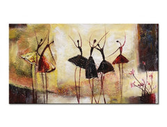 Ručně malovaný obraz na stěnu TANEČNÍCI 60 x 120 cm – náhľad