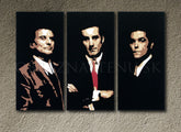 Ručně malovaný obraz na plátně s motivem Goodfellas v černo-bílých odstínech, síla a moc a filmový svět | Ručně malovaný POP Art obraz Goodfellas – produkt