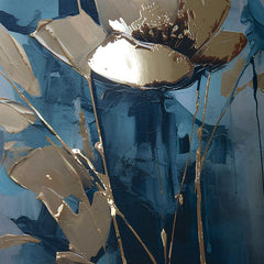 Nástěnný plakát s EXTRA efektem - Teal Flowers