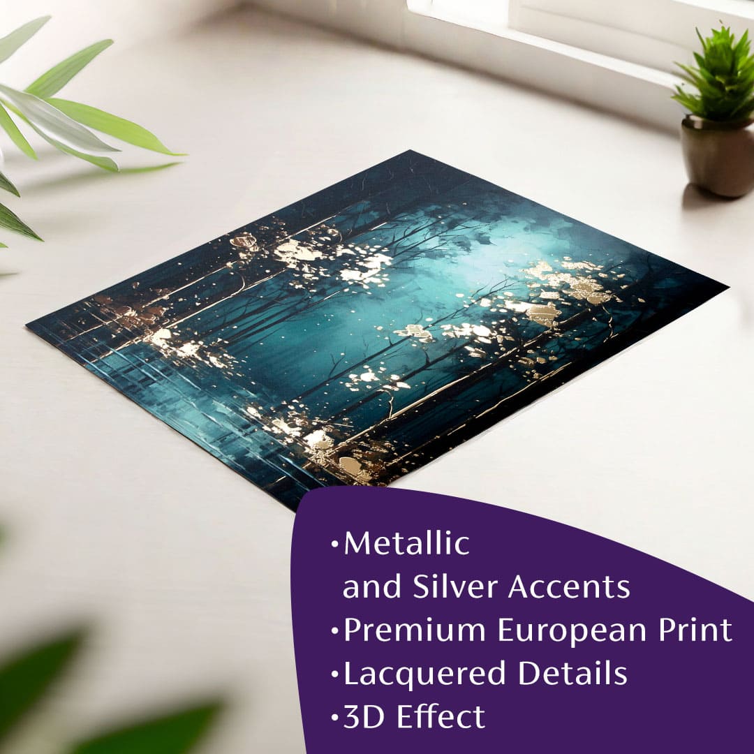 Nástěnný plakát s EXTRA efektem - Mystic Trees