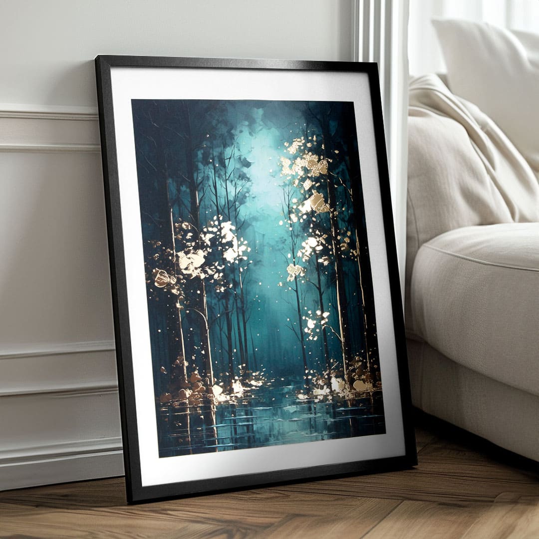 Nástěnný plakát s EXTRA efektem - Mystic Trees