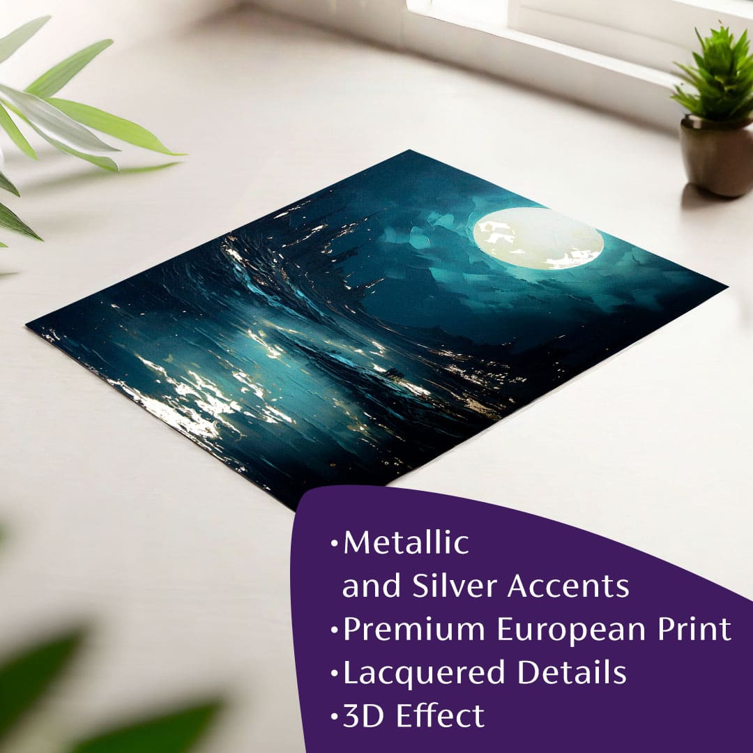 Nástěnný plakát s EXTRA efektem - Moonlit Waves
