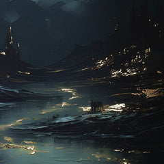 Nástěnný plakát s EXTRA efektem - Moonlit Waves