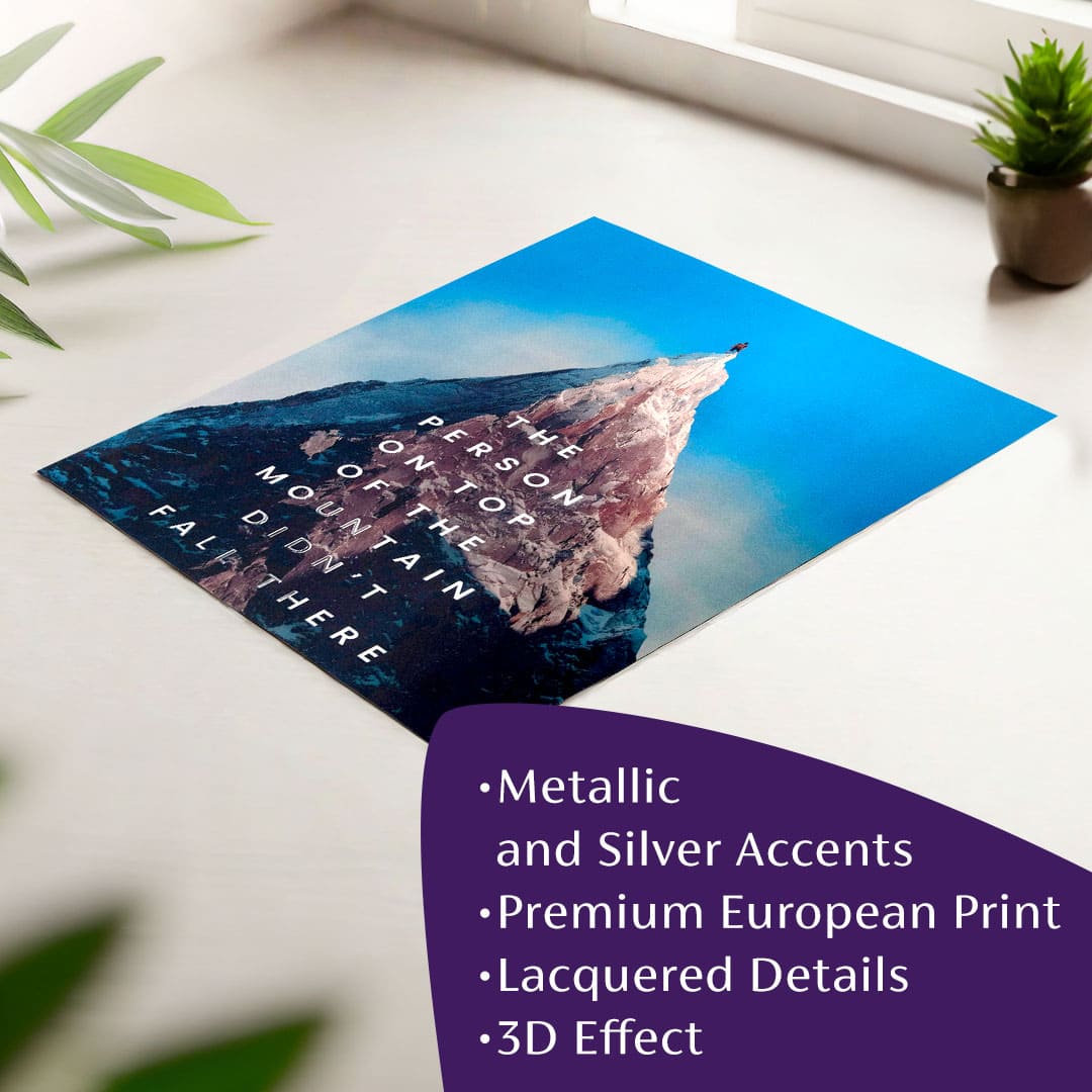 Nástěnný plakát s EXTRA efektem - Peak Motivation