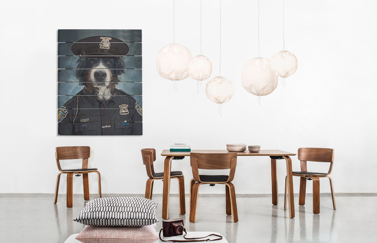 Obraz na dřevě zvířecí portrét Rex - 50x50 cm